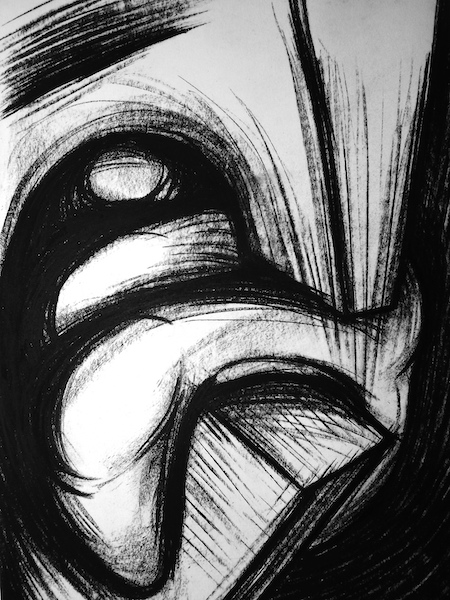 Disegno a carboncino su carta