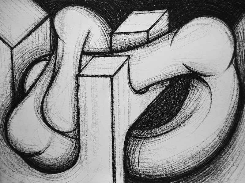 Disegno a carboncino su carta