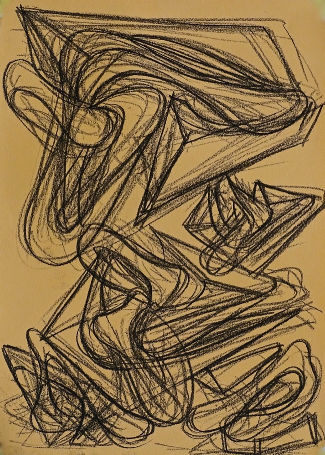 Disegno a carboncino su carta