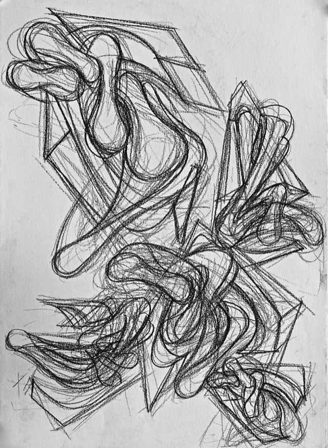 Disegno a carboncino su carta
