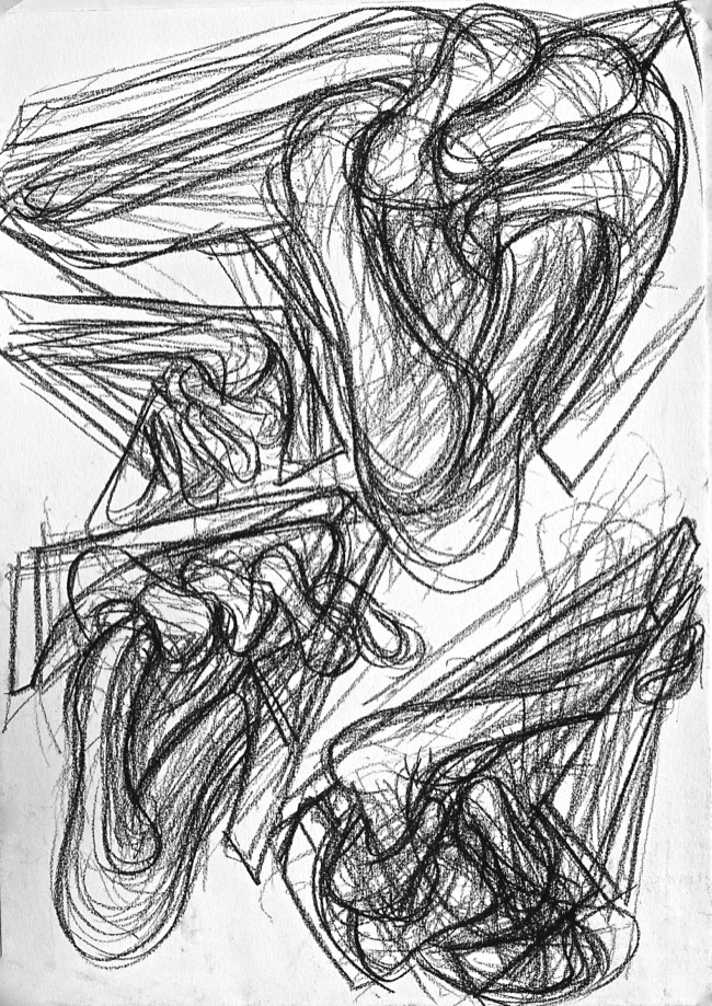 Disegno a carboncino su carta