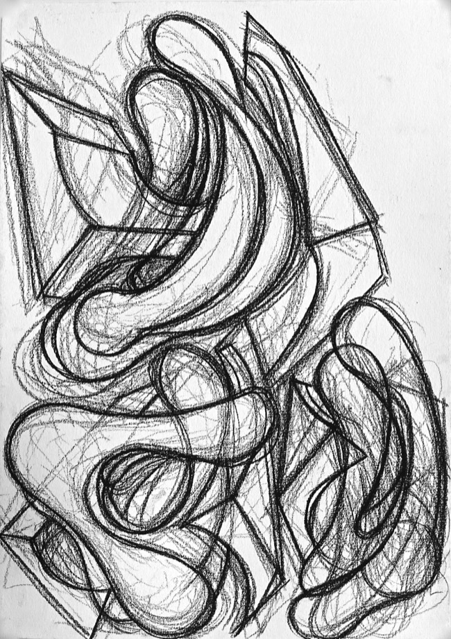 Disegno a carboncino su carta