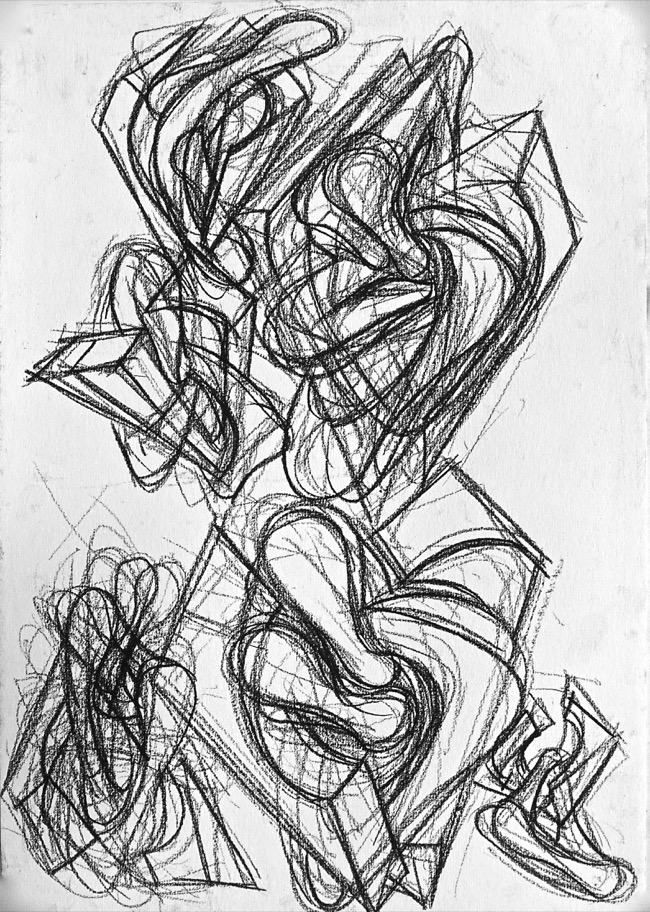 Disegno a carboncino su carta