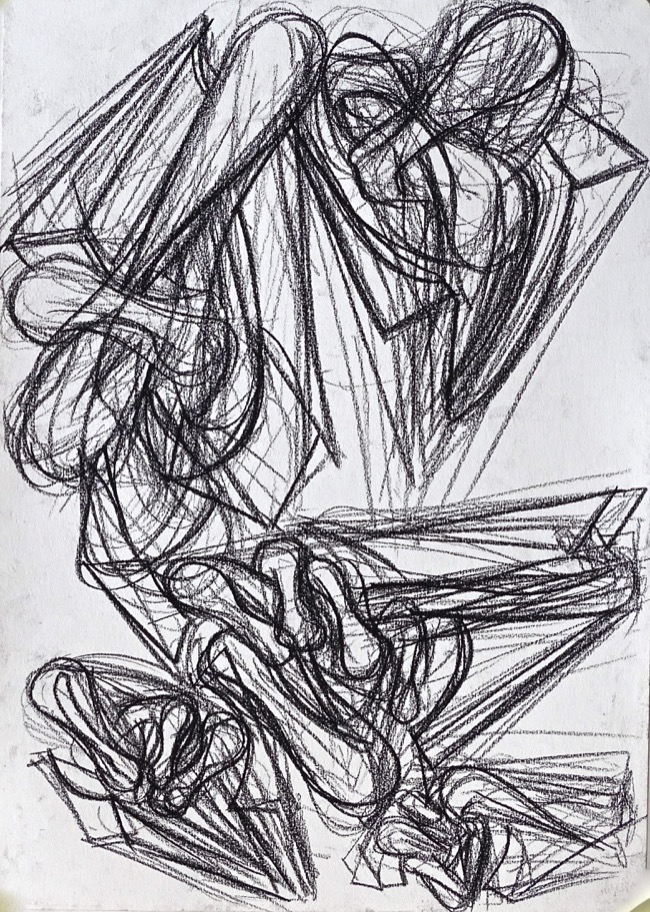 Disegno a carboncino su carta