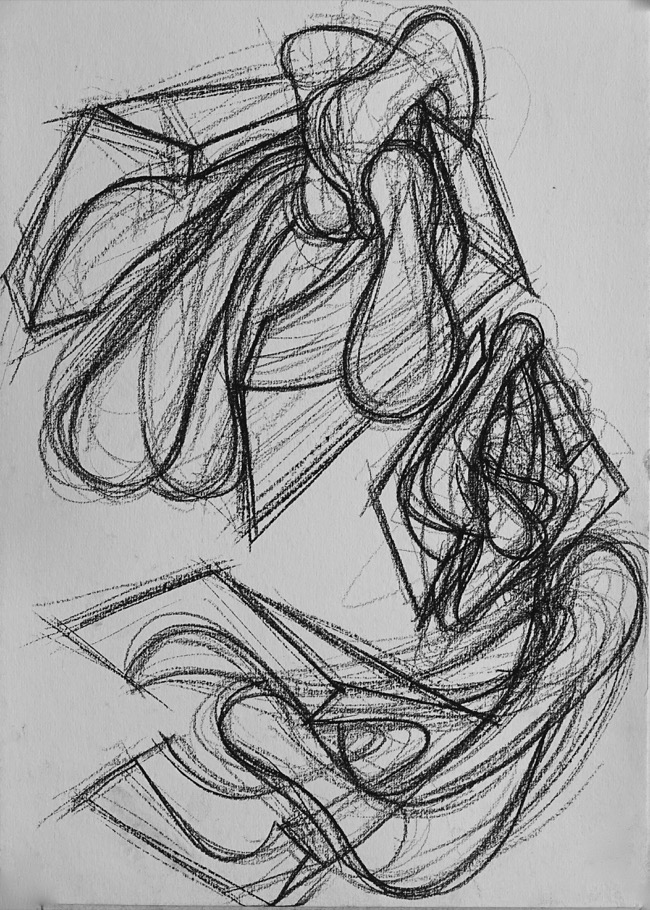 Disegno a carboncino su carta